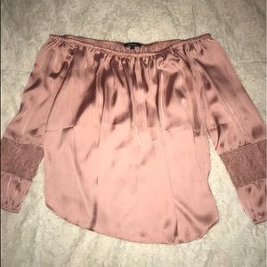 off the shoulder silky top